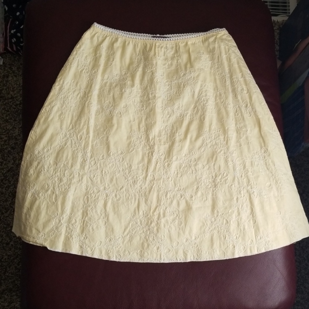 💫Yellow Embroidered Skirt